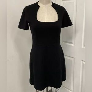 Alexander McQueen Black Scuba A Line Dress Medium 8 10